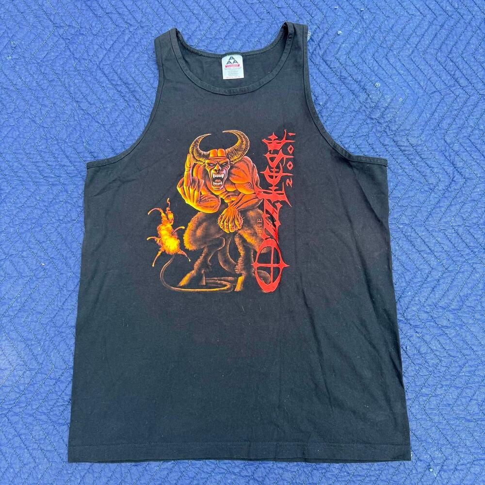Vintage Ozzy Osbourne Ozzfest Demented Devil Tank Top Shirt XL AAA